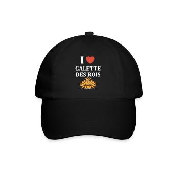Humour galette des rois - Casquette classique - noir/noir - Devant
