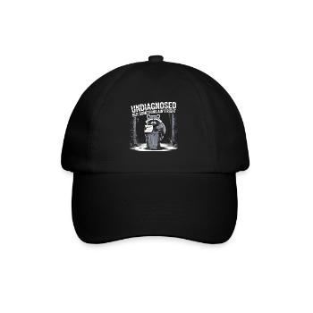 Waschbär nicht diagnostiziert, aber irgendetwas stimmt nicht - Baseballkappe - Schwarz/Schwarz - Vorne