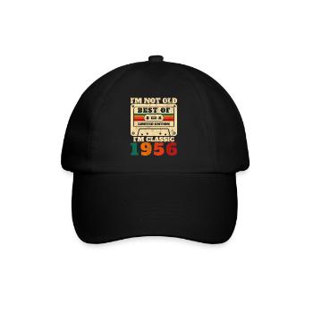 1956 Vintage Retro Birthday Gift - Baseball Cap - black/black - Front
