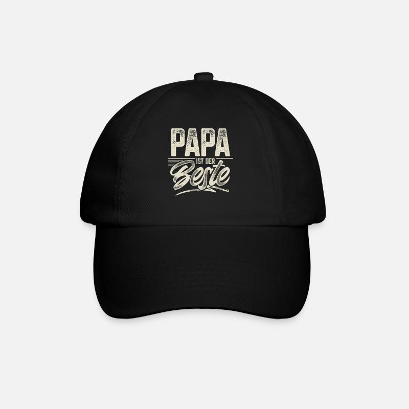 Papa Ist Der Beste - Baseballkappe - Schwarz/Schwarz