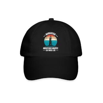 Vacances en mer du Nord L’AVENTURE DU NORDDEICH VOUS ATTEND - Casquette classique - noir/noir - Devant