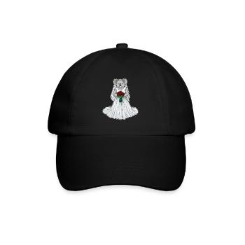 Koala Bridal Roses Wedding - Baseball Cap - black/black - Front
