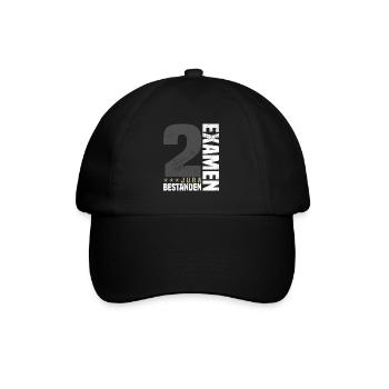 Félicitations pour le deuxième examen de droit - Casquette classique - noir/noir - Devant