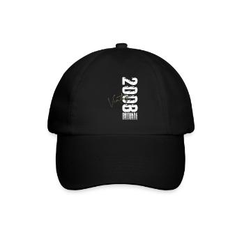 T-shirt du 18e anniversaire – Original 2008 Vintage Retro - Casquette classique - noir/noir - Devant