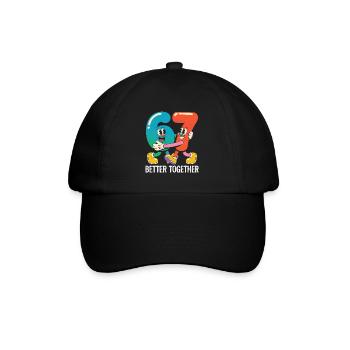 Sechs und Sieben: Besser zusammen - Baseballkappe - Schwarz/Schwarz - Vorne