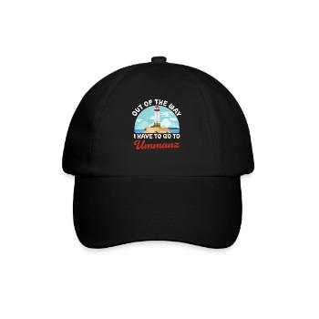 Ostsee AUS DEM WEG ICH MUSS NACH UMMANZ Lustig - Baseballkappe - Schwarz/Schwarz - Vorne
