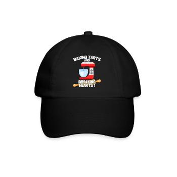 Torten backen und Herzen brechen - Baseballkappe - Schwarz/Schwarz - Vorne