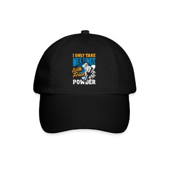 Snowboarding Snowboard Meeting Chairlift - Baseball Cap - black/black - Front