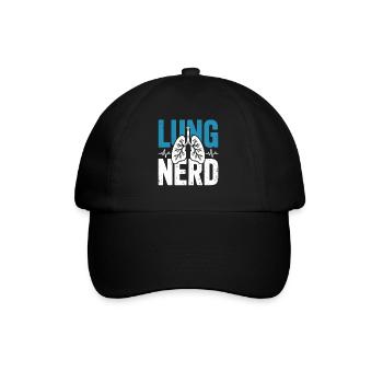Lung Nerd Lung Lover Shirt - Baseball Cap - black/black - Front