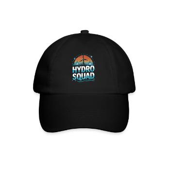  Hydro Squad Erneuerbare Energie Wasserkraft - Baseballkappe - Schwarz/Schwarz - Vorne
