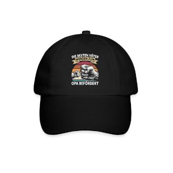 The best fathers are promoted to grandpa - Baseball Cap - black/black - Front
