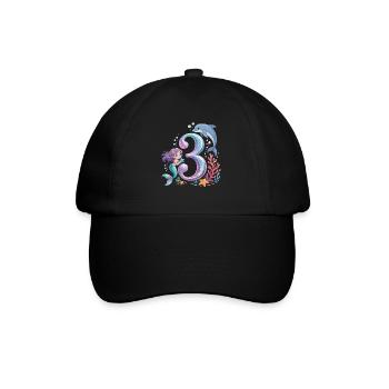 Mermaid 3rd Birthday 3 Years - Baseball Cap - black/black - Front