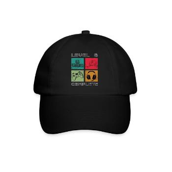 8th Birthday Level 8 unlocked - Baseball Cap - black/black - Front