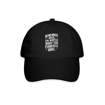 Souvenez-vous quand vous vouliez de la gratitude Pleine conscience - Casquette classique - noir/noir - Devant