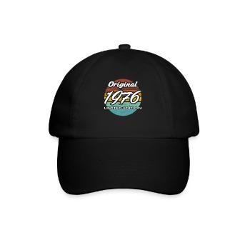 50e anniversaire 1976 cadeau pour hommes et femmes - Casquette classique - noir/noir - Devant
