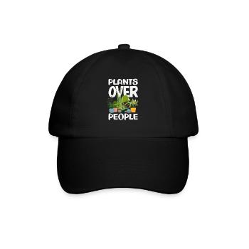 Plant Lovers Over People Succulent Plant - Baseball Cap - black/black - Front