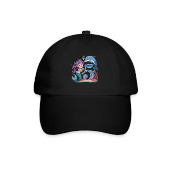 5e anniversaire de la Sirène 5 ans - Casquette classique - noir/noir - Devant