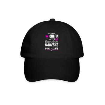 Chefin dieses besonderen Haufens Chefin Geschenke - Baseball Cap - black/black - Front