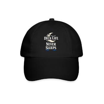 Seemannschaftsgeschenk Für Deckhand Ocean Work - Baseballkappe - Schwarz/Schwarz - Vorne