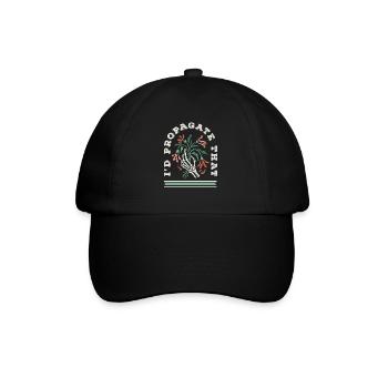 Pflanzenliebhaber Ich Würde Diese Pflanze - Baseballkappe - Schwarz/Schwarz - Vorne