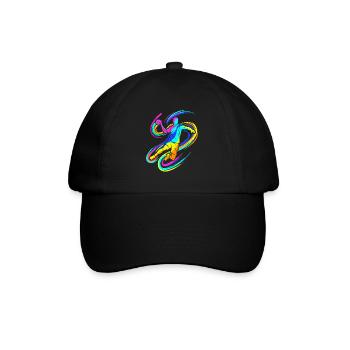 Colorful handball player - Baseball Cap - black/black - Front