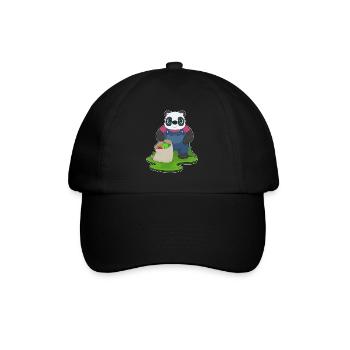 Panda Farmer Fruit Farm - Baseball Cap - black/black - Front