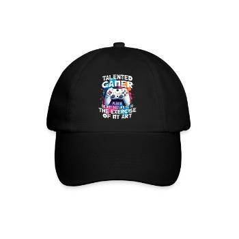 Joueur passionné de jeux vidéo console drôle - Casquette classique - noir/noir - Devant