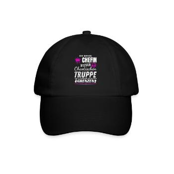 Chefin dieser Chaotischen Truppe Chefin Geschenke - Baseball Cap - black/black - Front