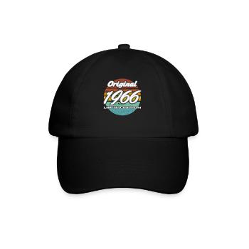 60e anniversaire 1966 cadeau pour hommes et femmes - Casquette classique - noir/noir - Devant
