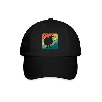 New Zealand Cute Kiwi Bird Retro Vintage NZ - Baseball Cap - black/black - Front