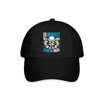 T-shirt de fête de garçon Hommes Grondement de fête de garçon - Casquette classique - noir/noir - Devant