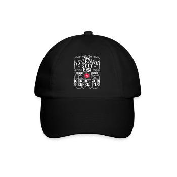 75th Birthday Man Woman 75 Years 1951 Decoration Funny - Baseball Cap - black/black - Front