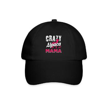 Crazy Alpaca Mama Funny Alpaca Lover Design - Baseball Cap - black/black - Front