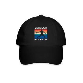 Jeu de padel ESSAIE DE SUIVRE Rétro Drôle - Casquette classique - noir/noir - Devant