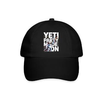Yeti Party Mode – Funny Party Monster - Baseball Cap - black/black - Front
