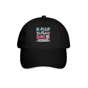 K-Pop Birthday Girl Squad - Baseball Cap - black/black - Front