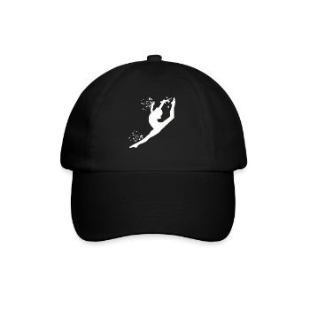 Gymnastin Mit Keulen Rhythmische Sportgymnastik - Baseballkappe - Schwarz/Schwarz - Vorne