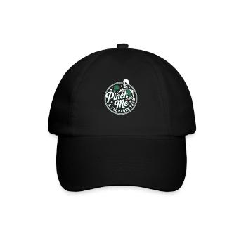  Pinch Me I'll Punch You Funny Skeleton St - Baseballkappe - Schwarz/Schwarz - Vorne