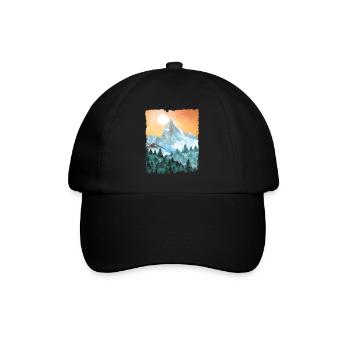 Hiking Mountains Hike Vintage - Baseball Cap - black/black - Front