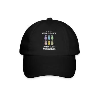 In April We Wear Orange IVF Month Infertility - Baseball Cap - black/black - Front