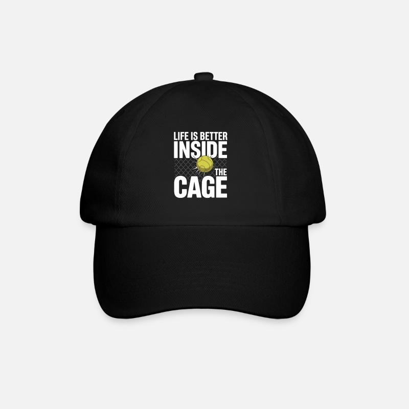 Padel Player Life Is Better Inside The Cage Padel - Baseball Cap - black/black