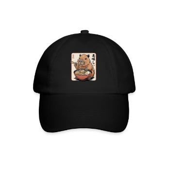 Ramen Capybara Delicacy - Baseball Cap - black/black - Front