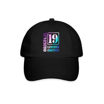 19th Birthday Boy Girl Teenager Original 19 - Baseball Cap - black/black - Front