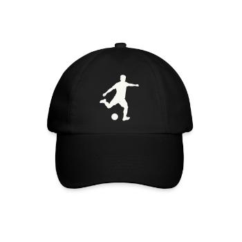 Silhouette de baby-foot en mouvement - Casquette classique - noir/noir - Devant
