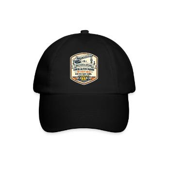 Kranmeister Alter Mann Patch - Baseballkappe - Schwarz/Schwarz - Vorne