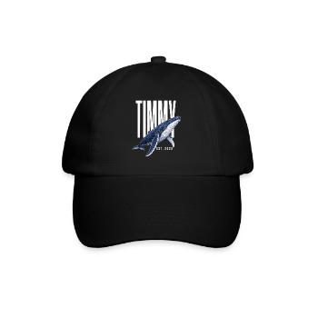 Timmy Whale Est 2026 Humpback Whale Shirt - Baseball Cap - black/black - Front