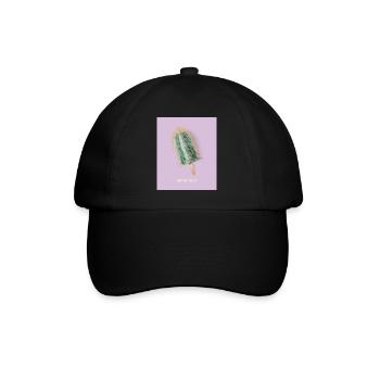 Sweet But Prickly Kaktus Eis Design - Baseballkappe - Schwarz/Schwarz - Vorne