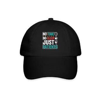 Night Shift Nurse, Tired - Baseball Cap - black/black - Front