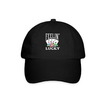 Happiness Casino Gambling Poker Card Game - Baseball Cap - black/black - Front