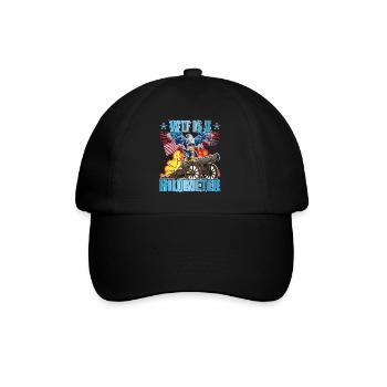 Qu’est-ce qu’un kilomètre ? Humour patriotique - Casquette classique - noir/noir - Devant